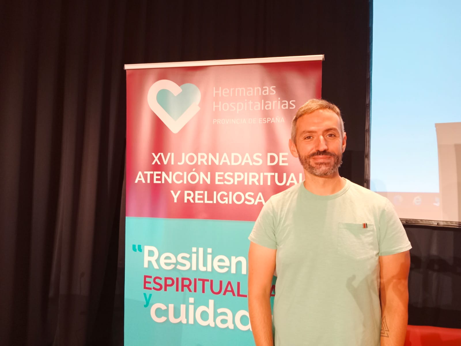 Nuestro responsable de Pastoral y Voluntariado en las Jornadas de Barcelona